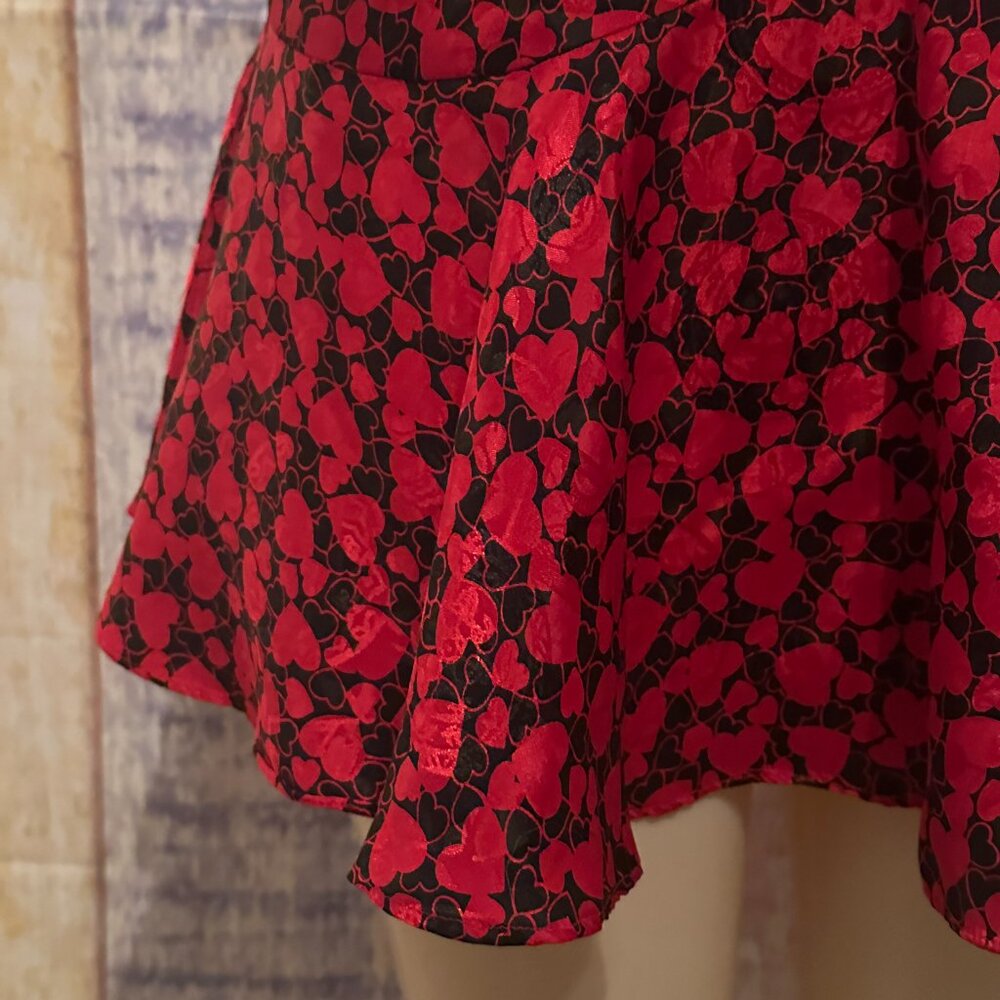 Vintage Y2K Victoria' Secret Gold Label Red Drop Waist Heart Chemise Medium Slip - Picture 7 of 9